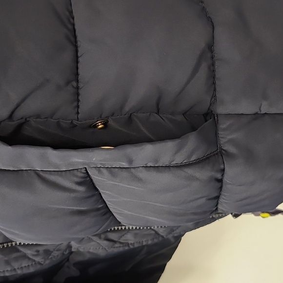 Joules navy puffer full zip vest snap closure pockets puff collar size L - Picture 6 of 12